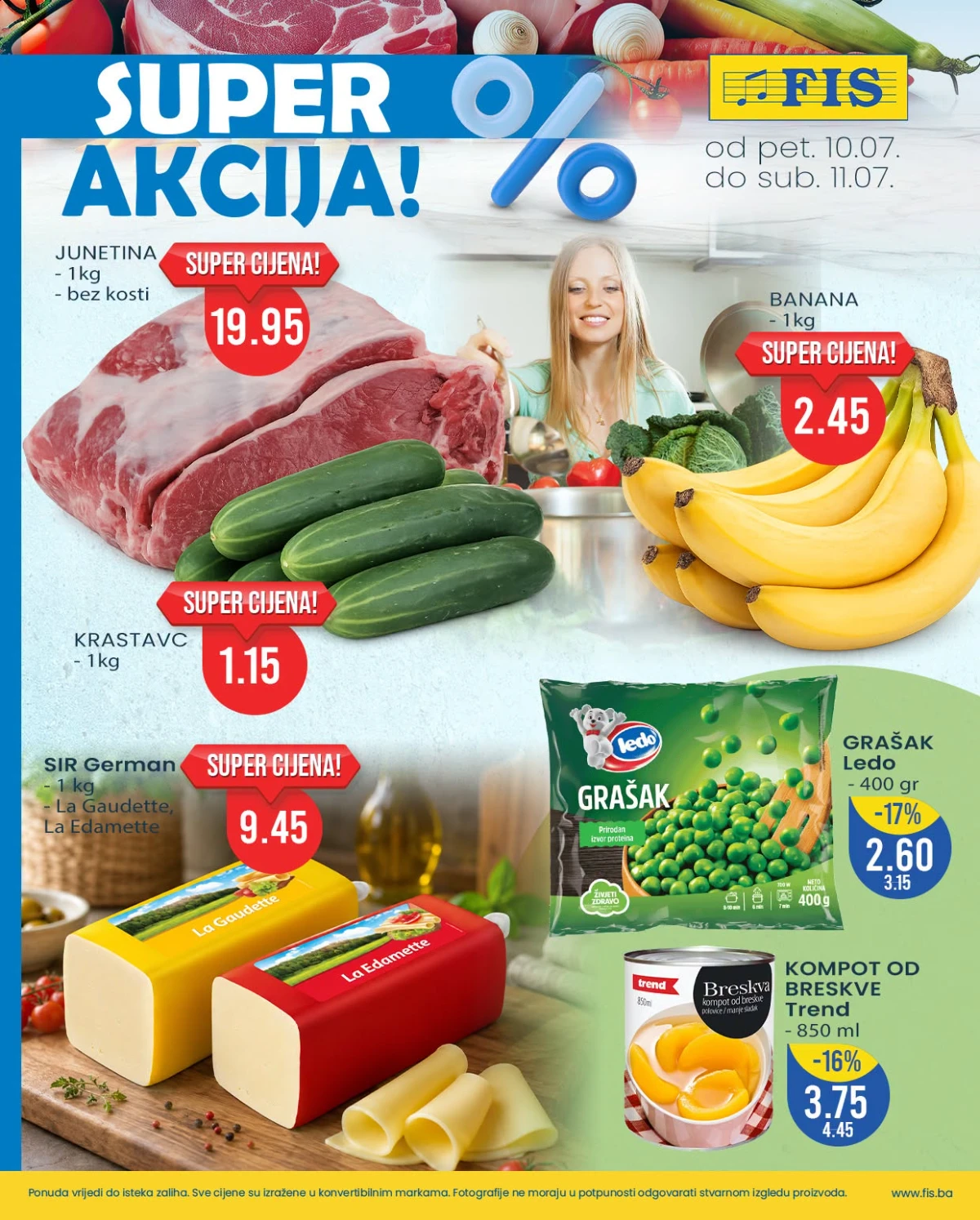 FIS vikend akcija od 10. do 11.07.2026. – popusti do 32% na prehranu, piće i proizvode za domaćinstvo