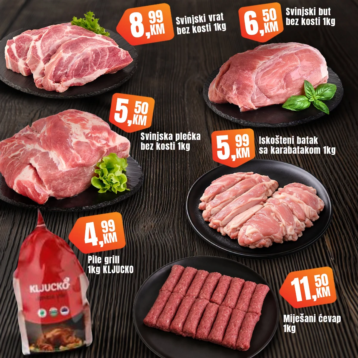 Fortuna Market vikend akcija – svinjski vrat, svinjski but, svinjska plećka, pileći batak i ćevapi po akcijskim cijenama