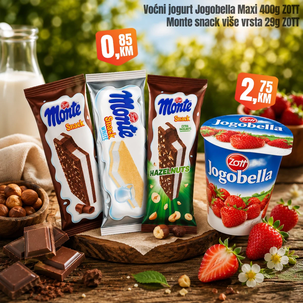 Fortuna Market vikend akcija – Jogobella voćni jogurt i Monte snack po akcijskim cijenama