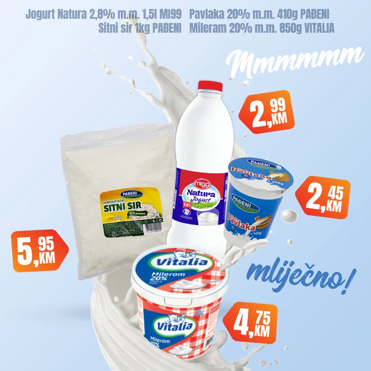 Fortuna Market vikend akcija strana 4 – jogurt, pavlaka, sitni sir i mileram po akcijskim cijenama