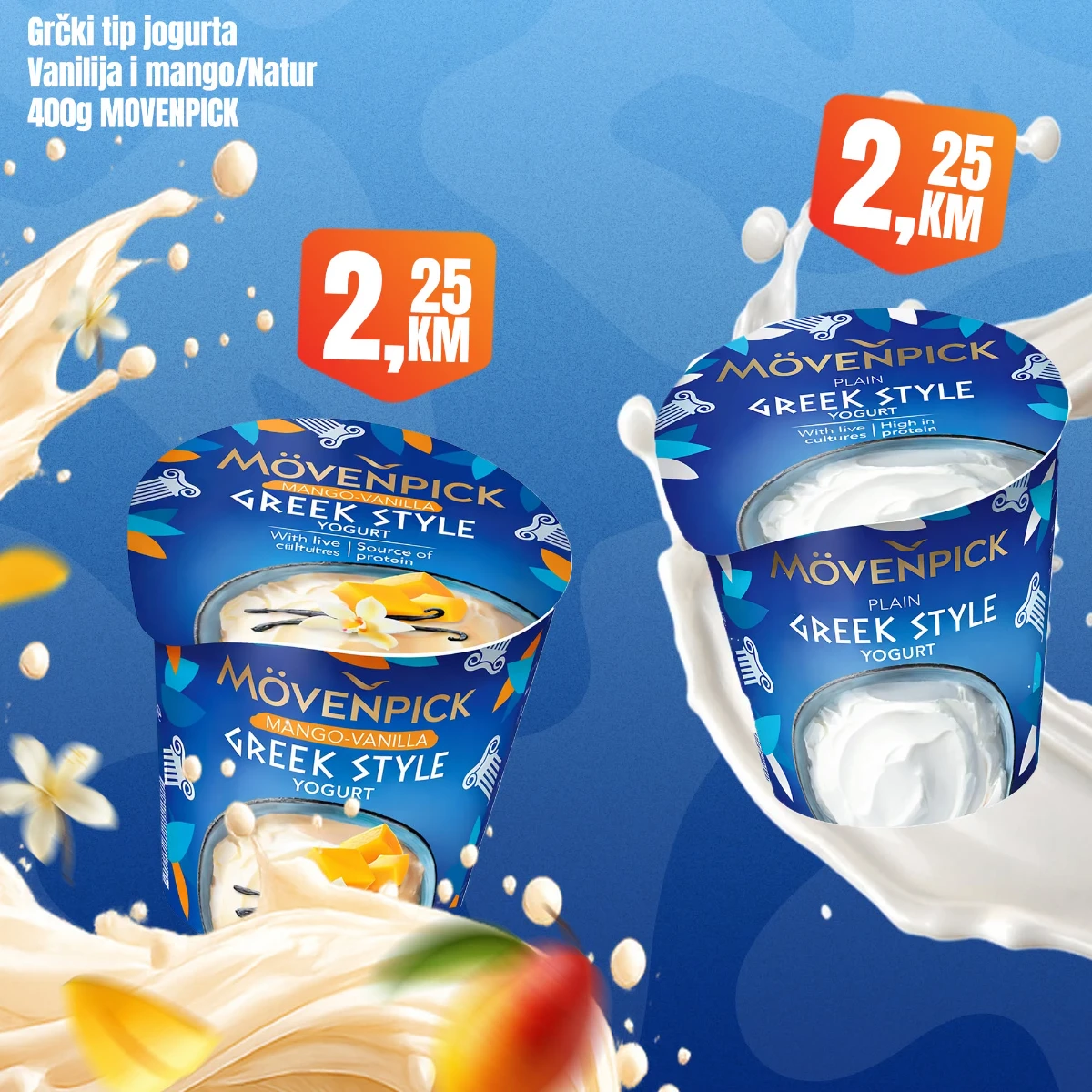 Fortuna Market vikend akcija strana 8 – Mövenpick Greek Style jogurt vanilija, mango i natur na akciji