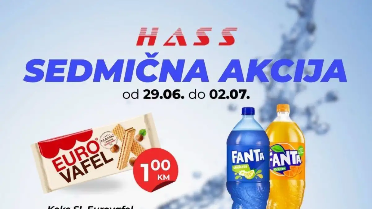 Hass Komerc sedmična akcija do 29% popusta – prehrambeni proizvodi, pića i sredstva za domaćinstvo
