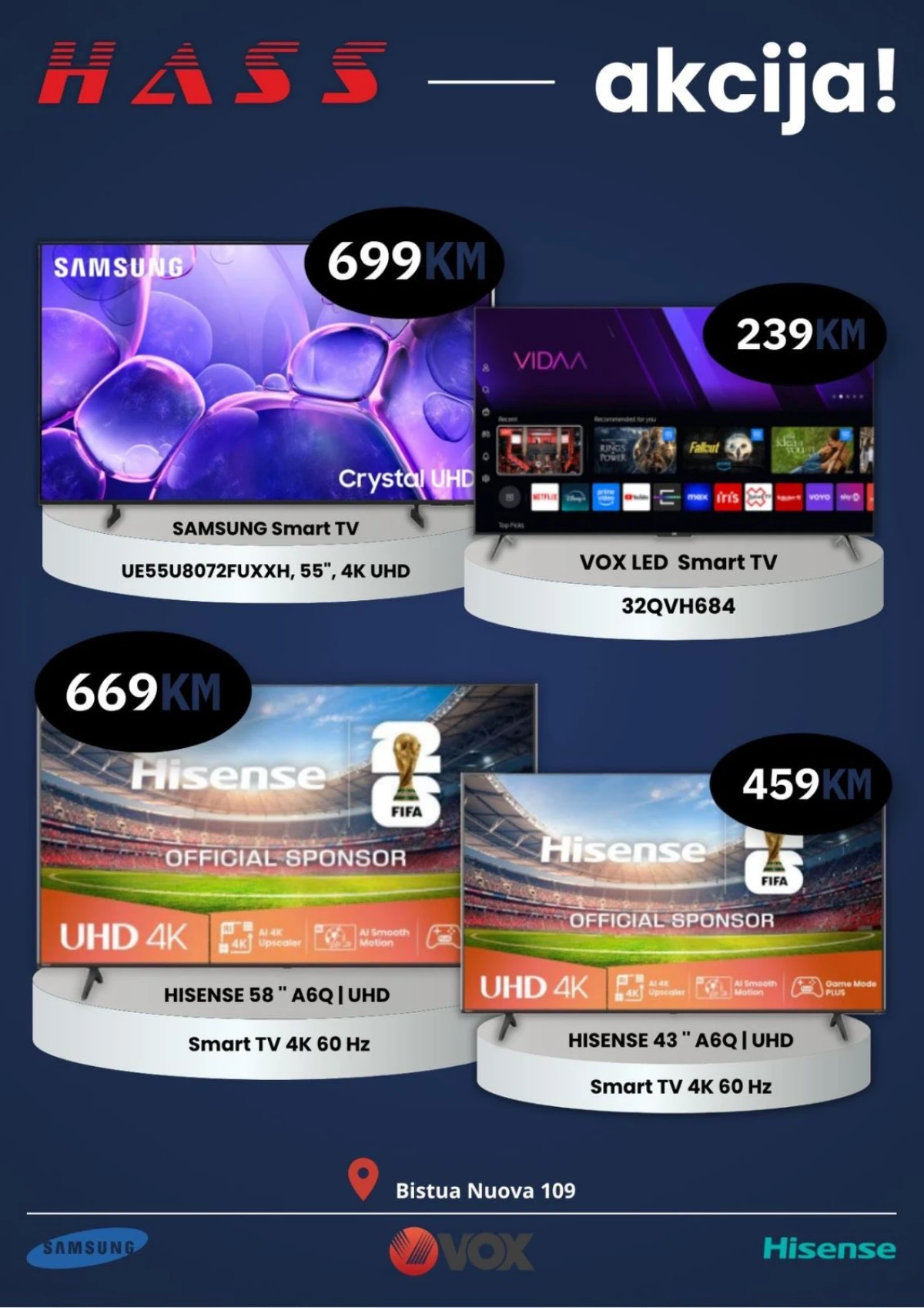 HASS akcija Samsung VOX i Hisense Smart TV uređaja