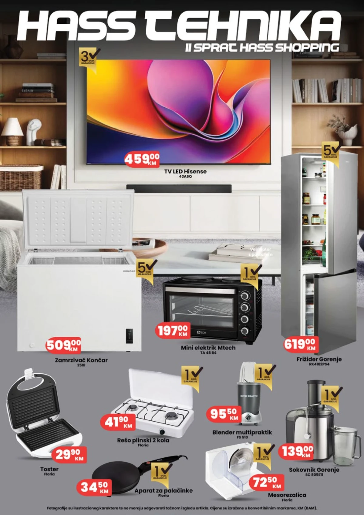 HASS katalog – televizori, frižideri, zamrzivači, mini pećnice, blenderi i kućanski aparati