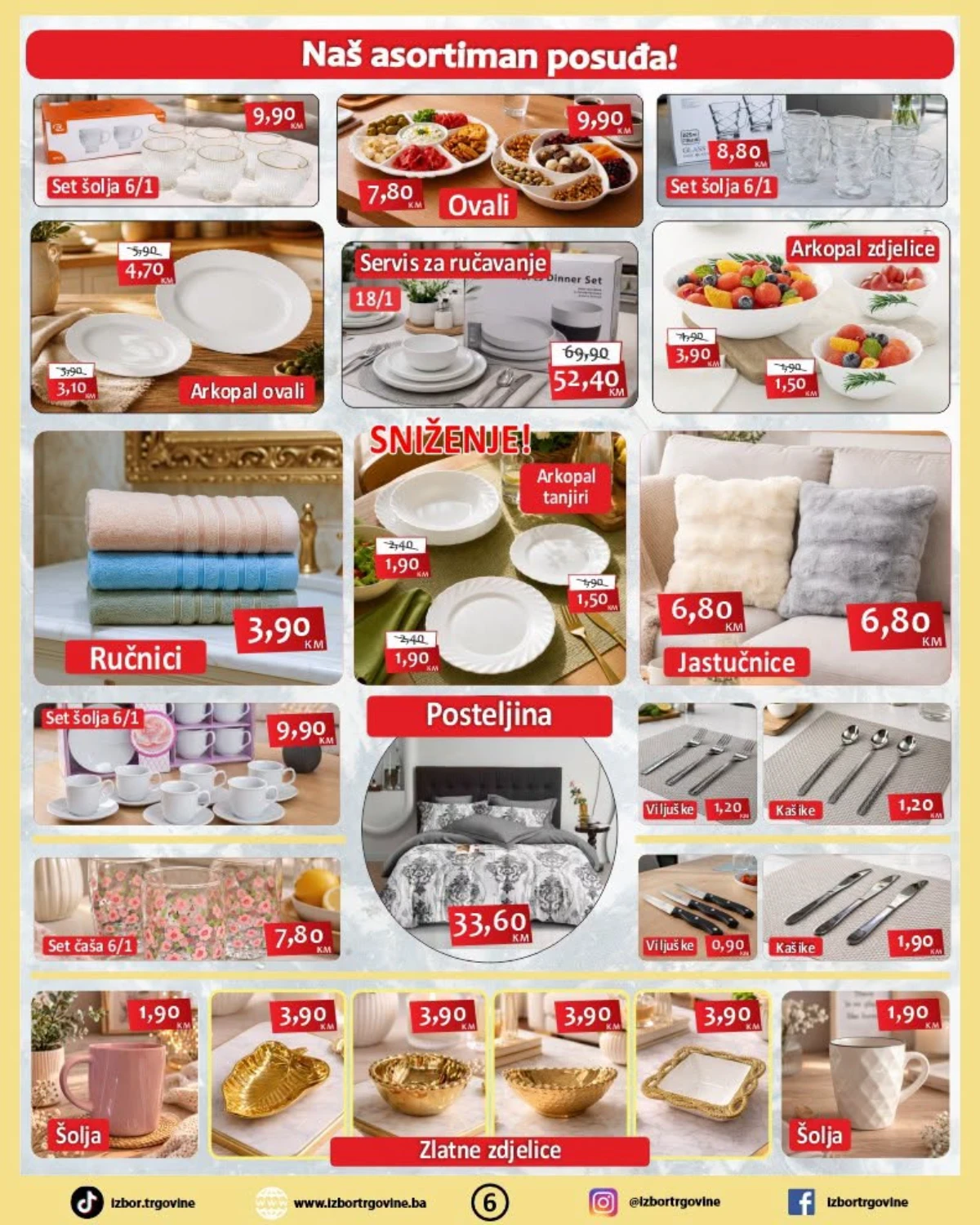 Izbor Trgovine katalog do 12.06.2026 – posuđe, posteljina, šolje i kućni proizvodi