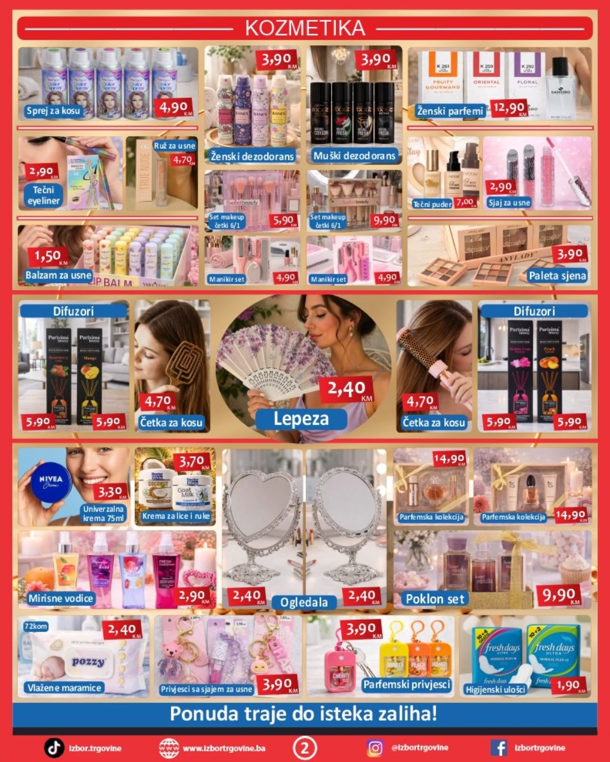 Izbor trgovine kozmetika akcija maj 2026 – parfemi, make up, lepeze i beauty proizvodi po sniženim cijenama