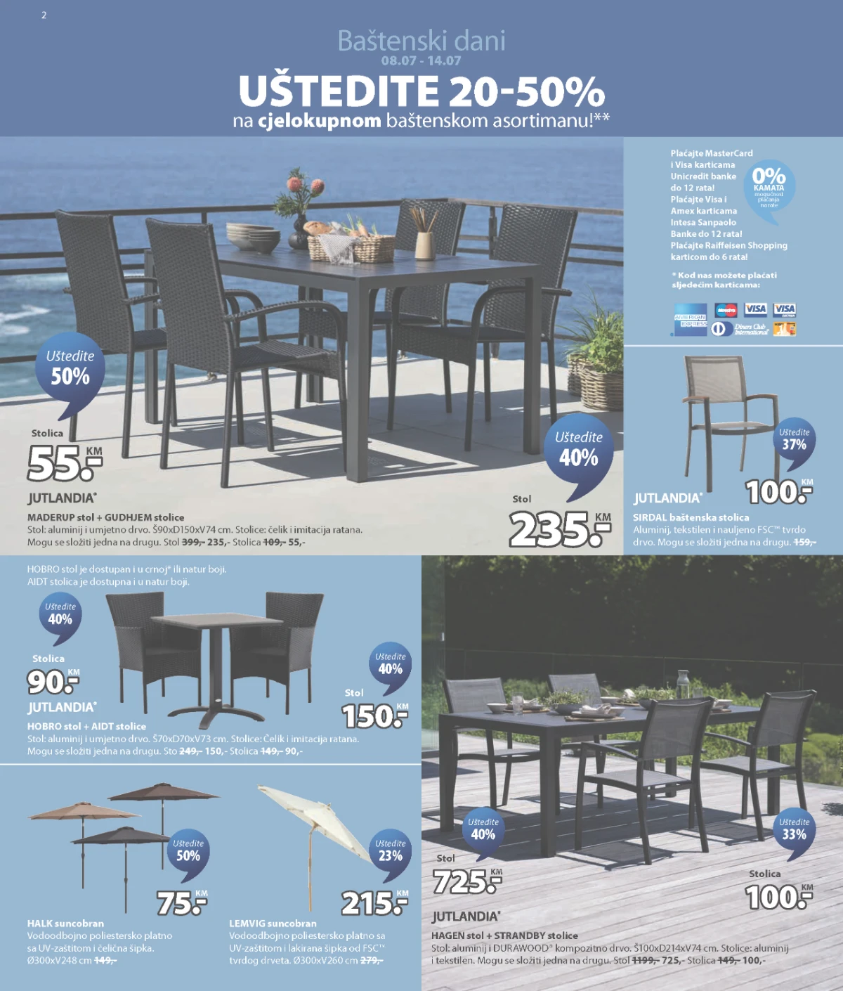JYSK baštenski namještaj i oprema uz popuste do 50%