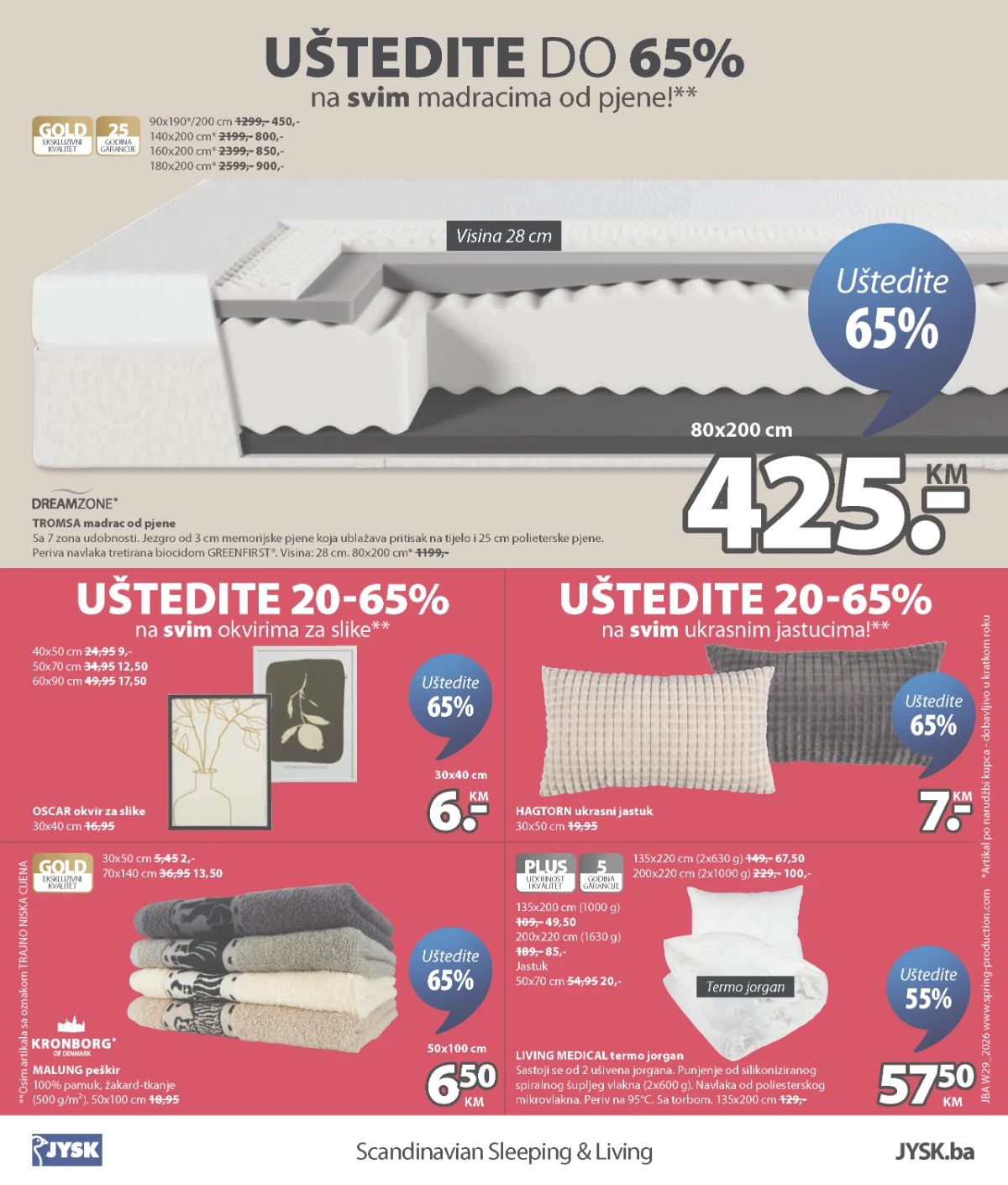 JYSK katalog – informacije o uslovima akcije i dodatnim pogodnostima
