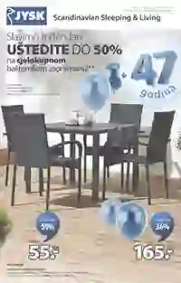 JYSK rođendanska akcija do 50 posto baštenski namještaj stolovi stolice do 05.05.2026 BiH