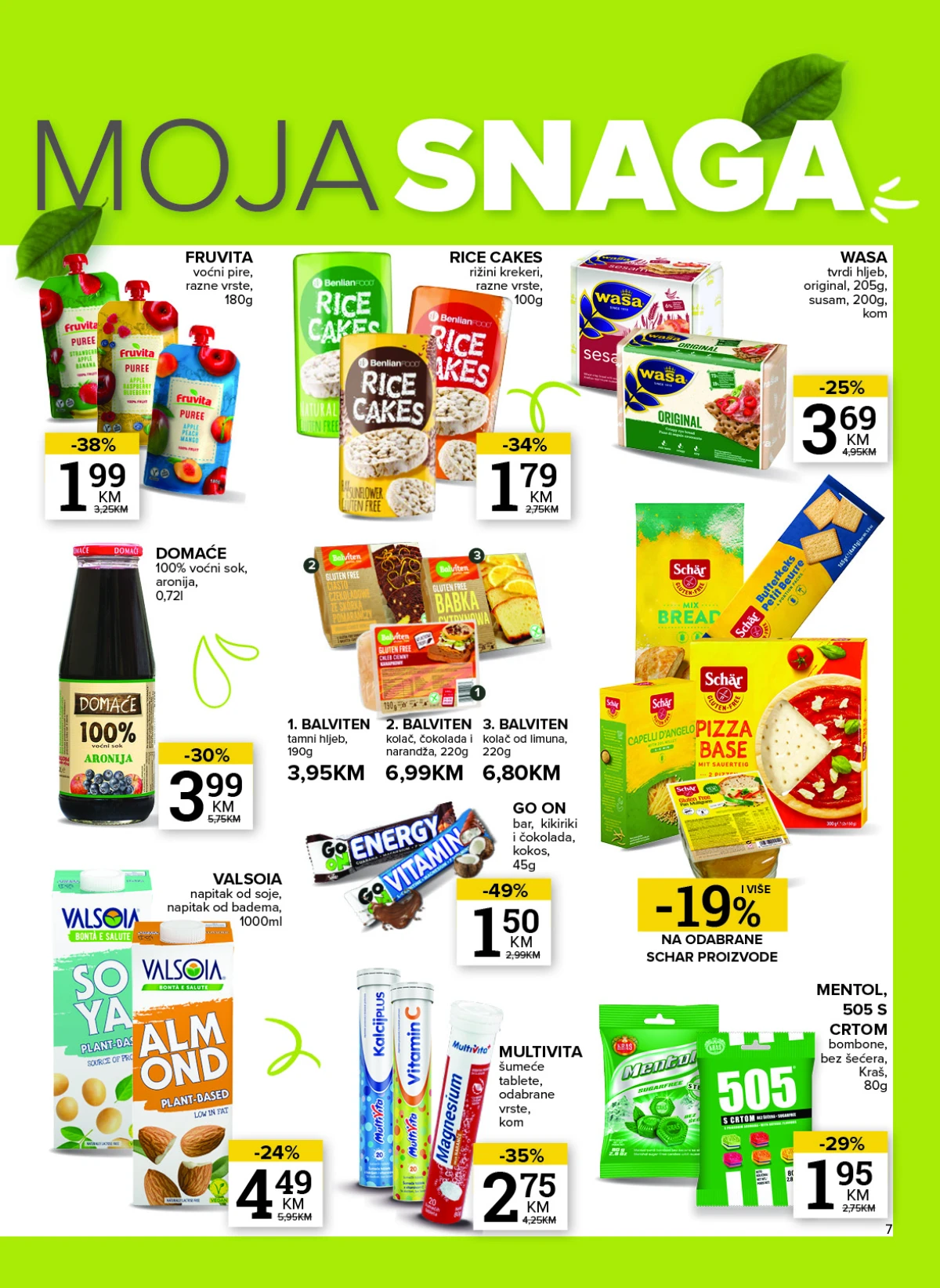Konzum i Mercator katalog – zdrava hrana, rižini krekeri, sokovi i proizvodi bez glutena