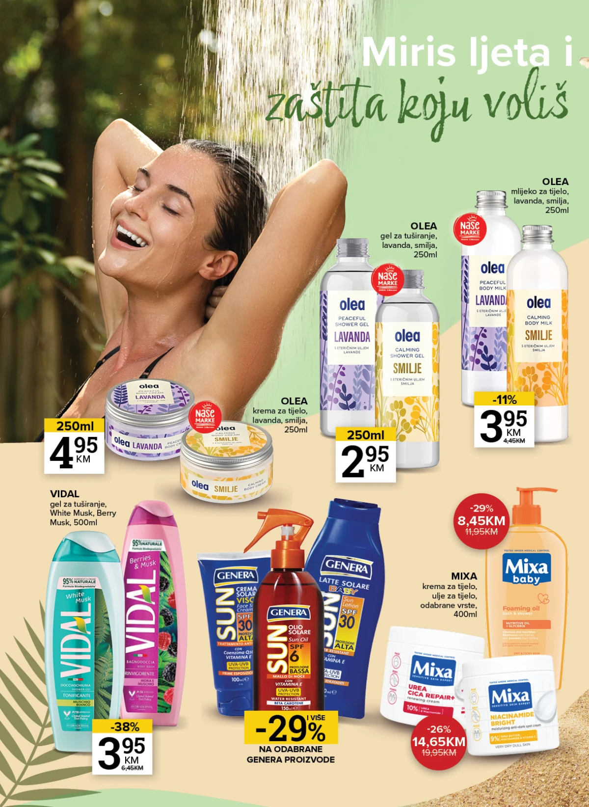 Konzum i Mercator katalog njega tijela i proizvodi za ljetnu njegu