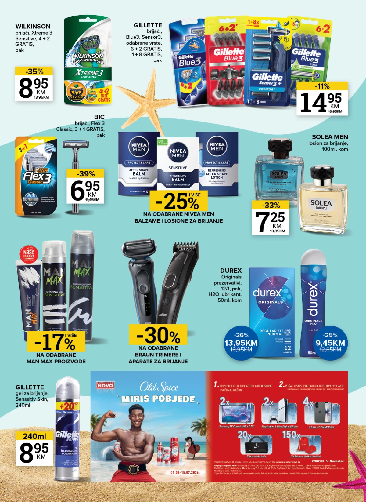 Wilkinson, Gillette, Nivea Men i Durex proizvodi