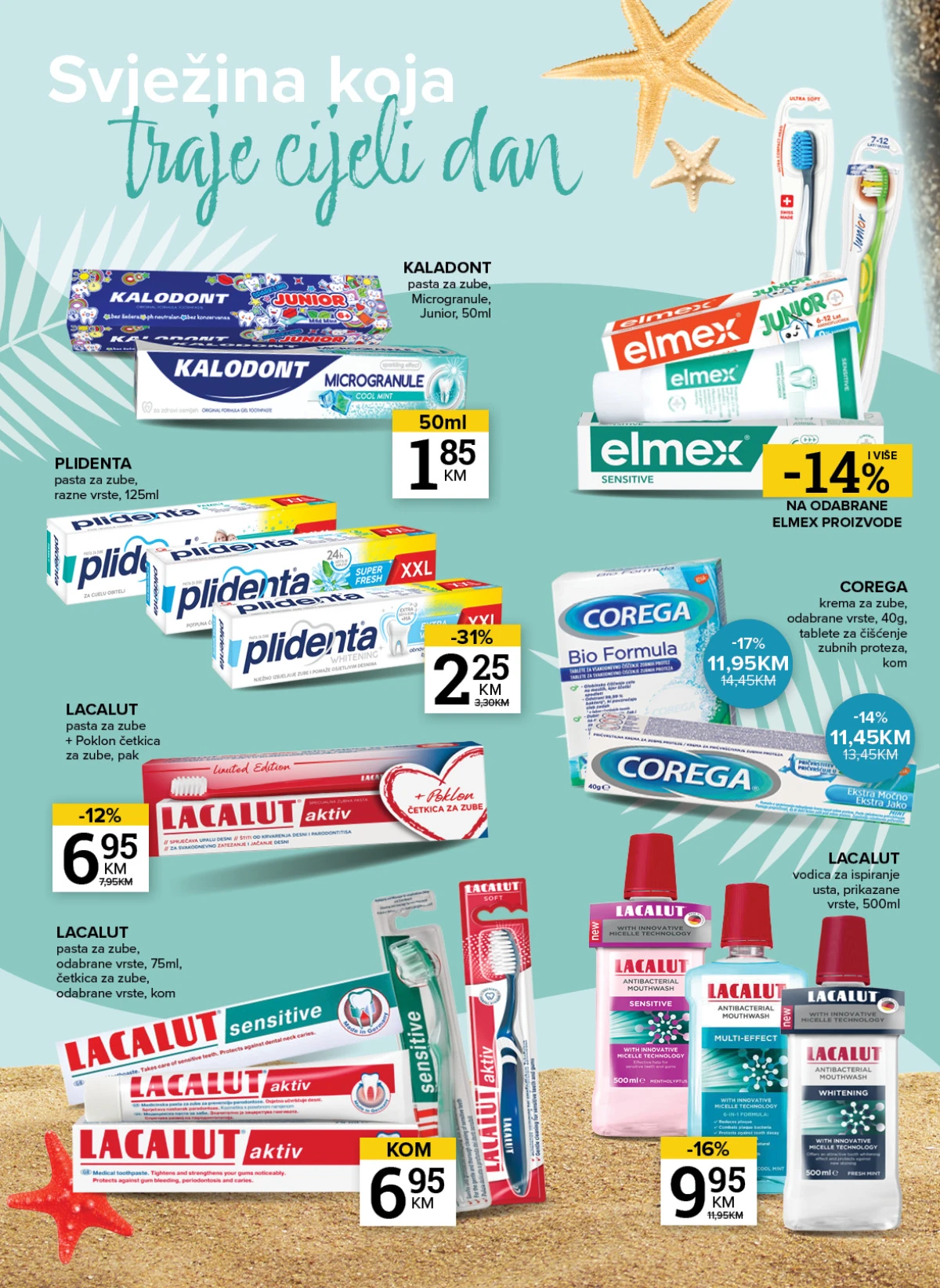 Kaladont, Elmex, Lacalut i Colgate proizvodi za oralnu higijenu