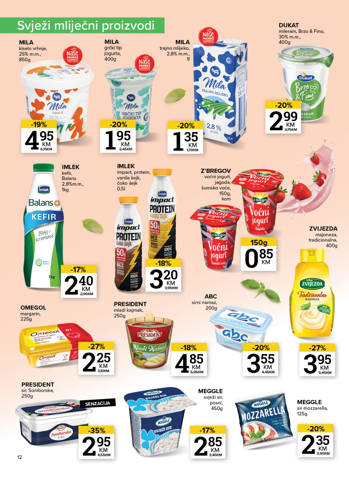 Konzum i Mercator katalog sa akcijom na tjesteninu, rižu, brašno i dodatke jelima