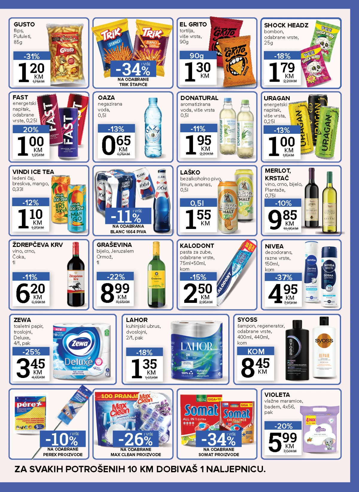 Konzum i Mercator akcija pića, grickalica i higijene Konzum i Mercator katalog maj 2026 energetska pića grickalice i higijena sniženja