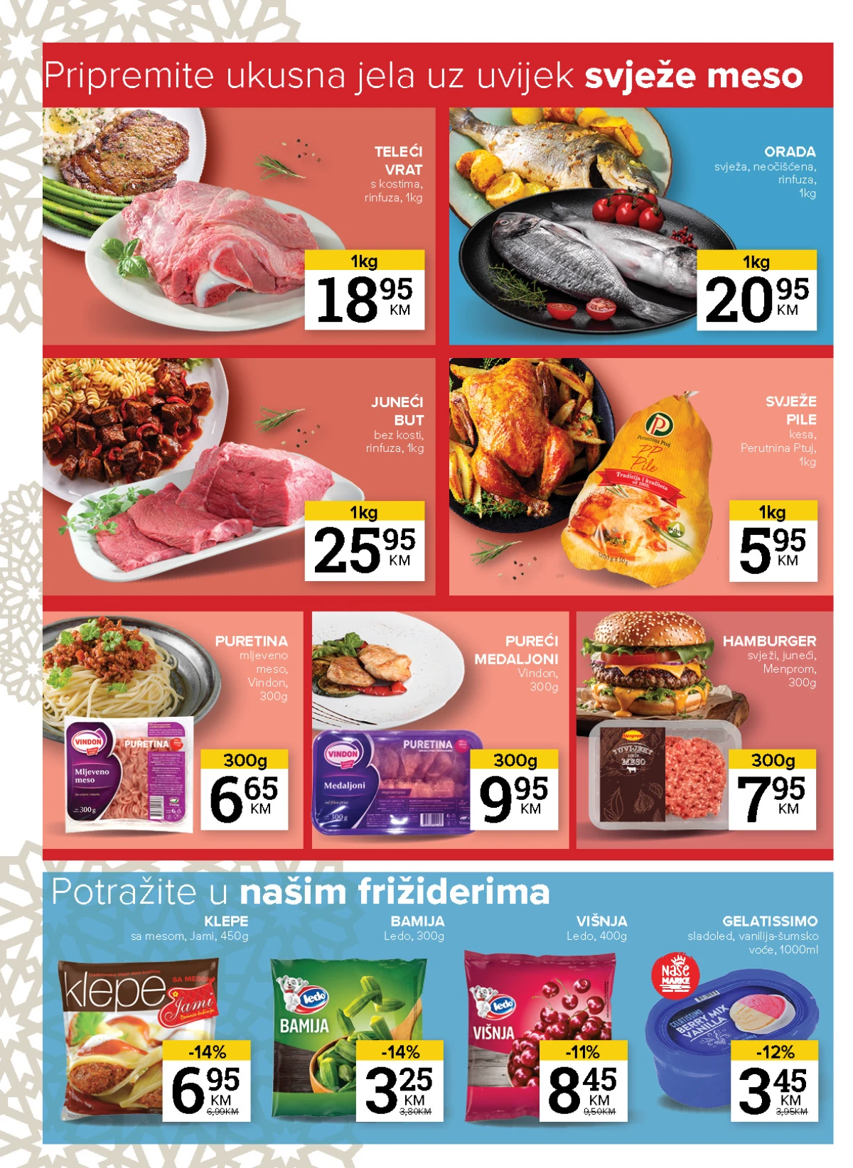 Konzum i Mercator akcija mesa i zamrznutih proizvoda Konzum i Mercator katalog maj 2026 svježe meso riba i zamrznuti proizvodi akcija