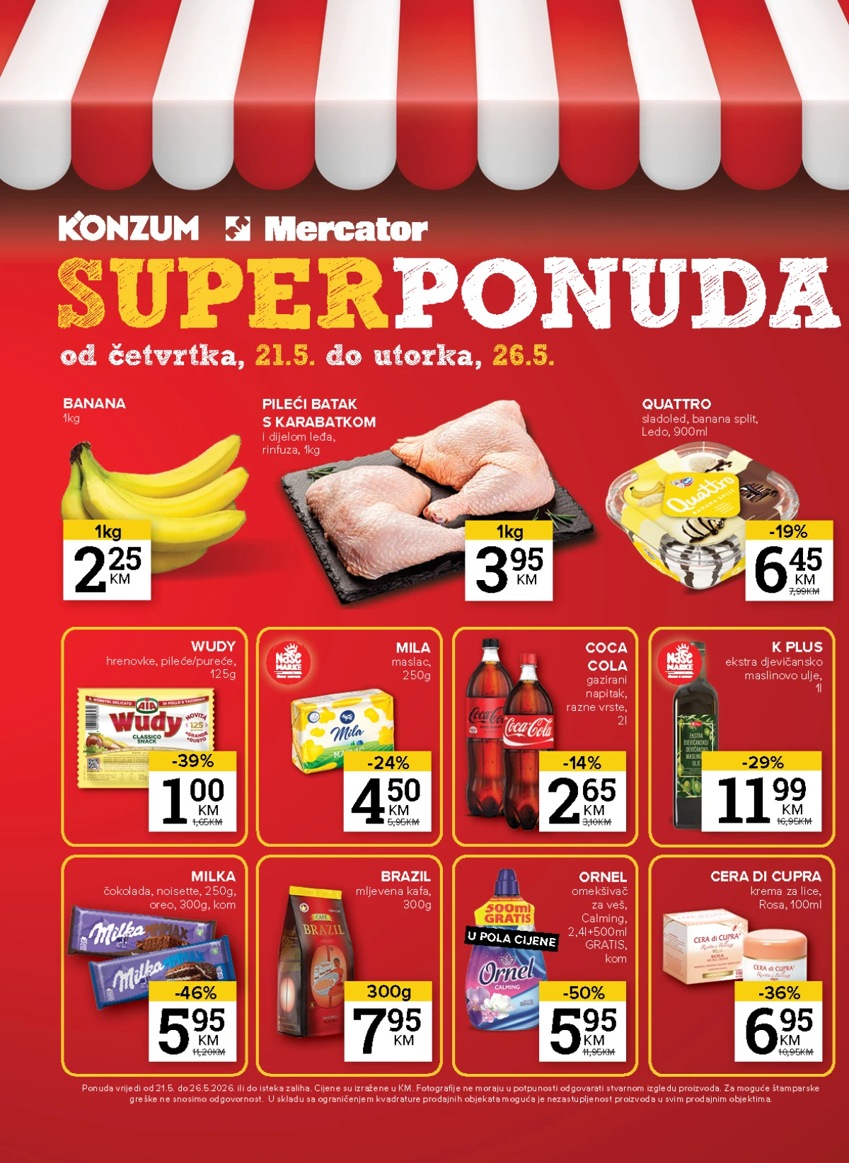 Konzum i Mercator katalog maj 2026 završna ponuda i akcije