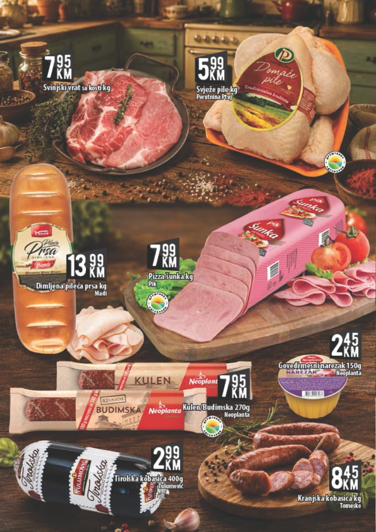 Kort akcija do 03.06.2026 – svježe pile, svinjski vrat i pizza šunka po akcijskim cijenama