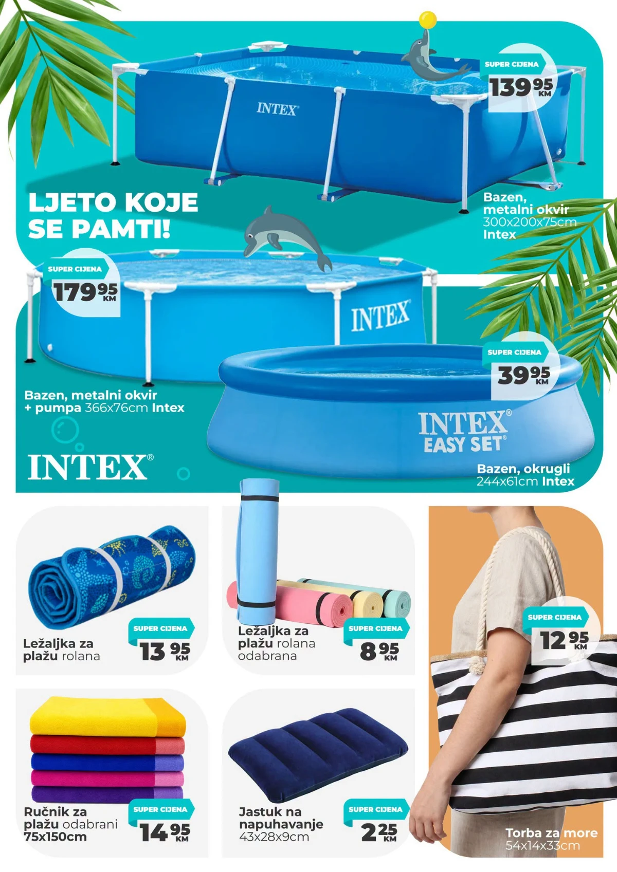 Namex ljetna akcija do 15.08.2026 – Intex bazeni, ručnici i oprema za plažu
