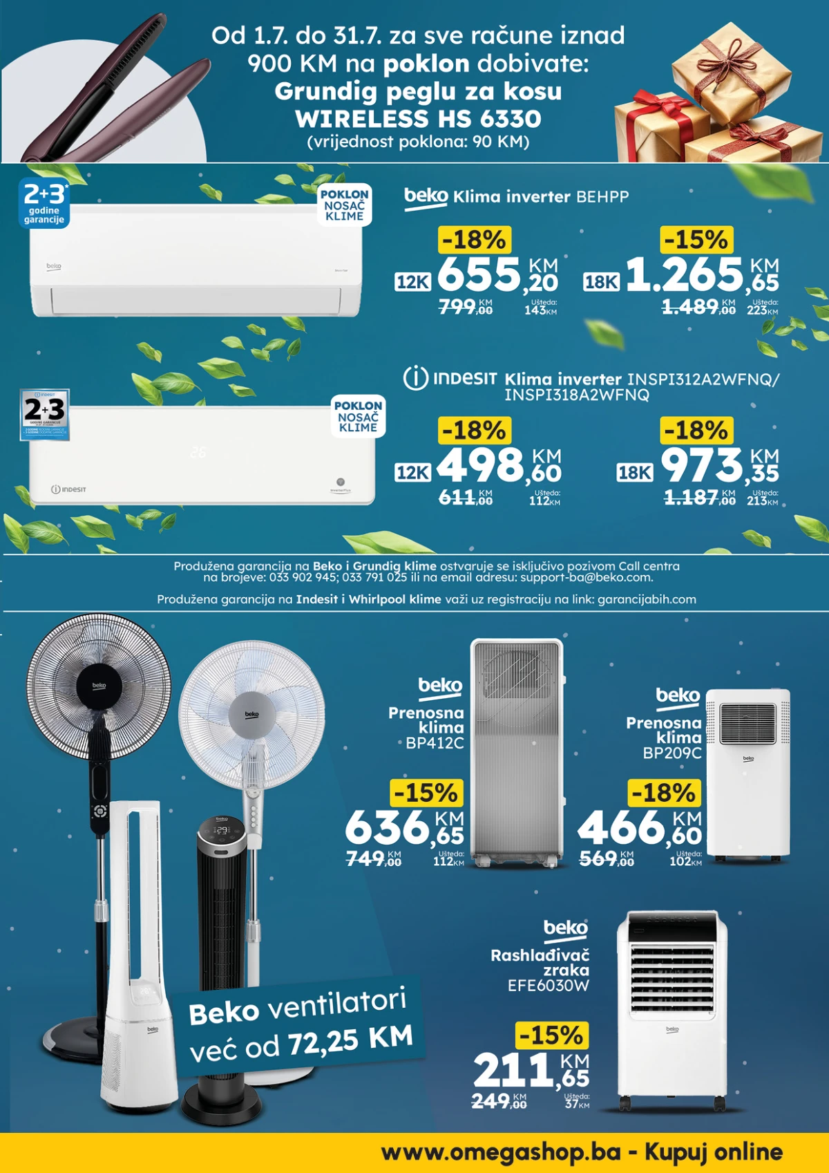 Omega Shop katalog – klima uređaji, ventilatori i prijenosni rashladni uređaji