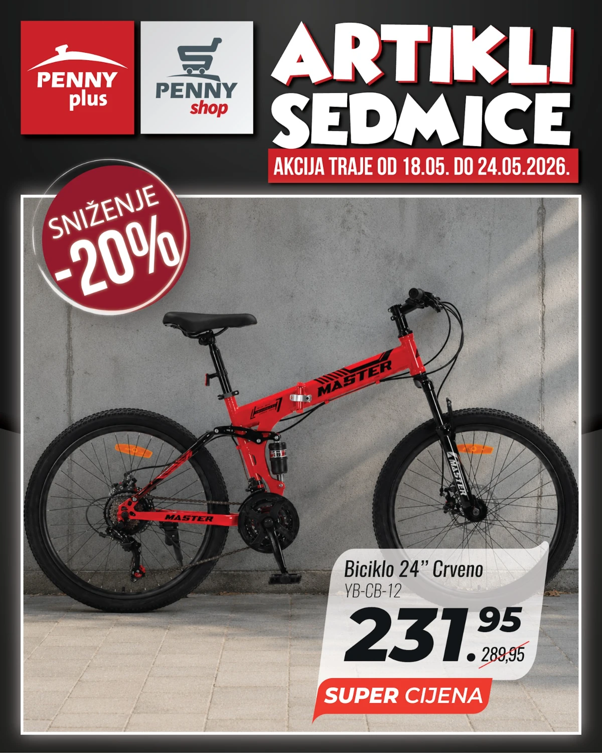 Penny katalog strana 4 – bicikla i artikli sedmice do 24.05.2026