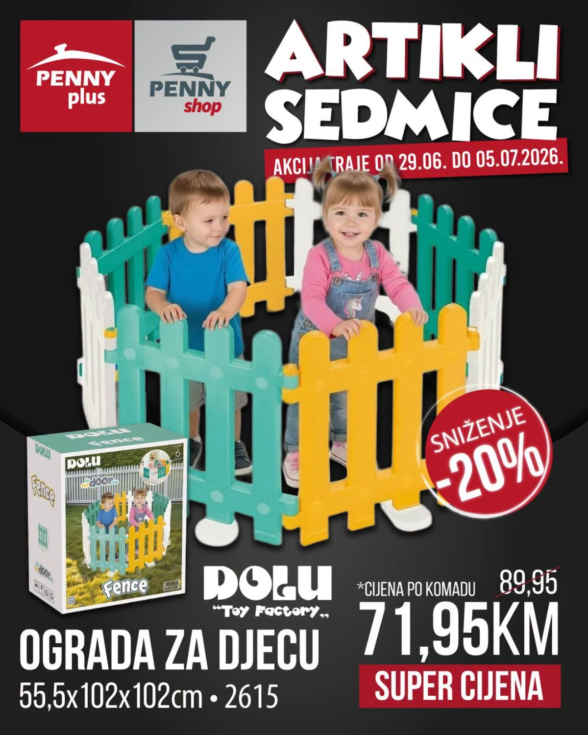 Penny Plus ograda za djecu na akciji