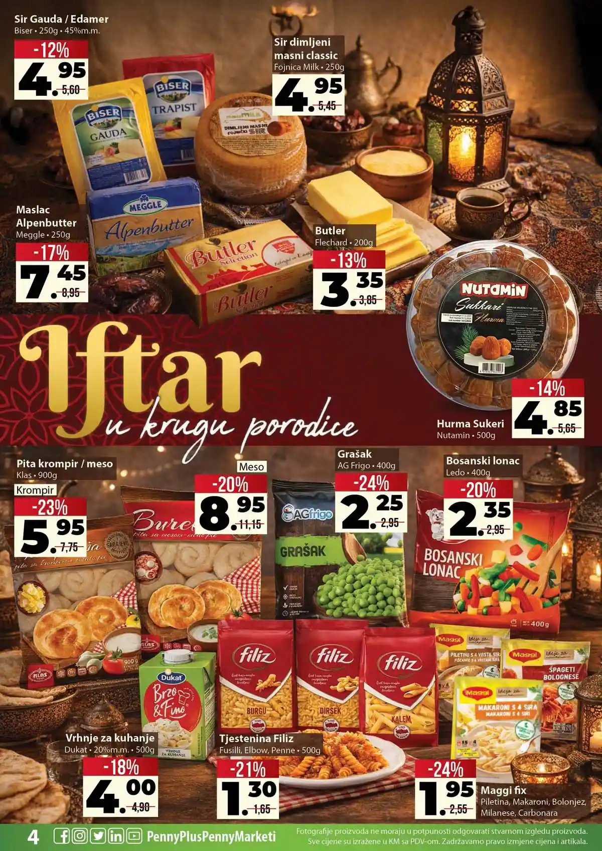 Penny Plus Okusi Ramazana katalog strana 4 – meso, mliječni proizvodi i delikatese na akciji do 08. marta 2026.