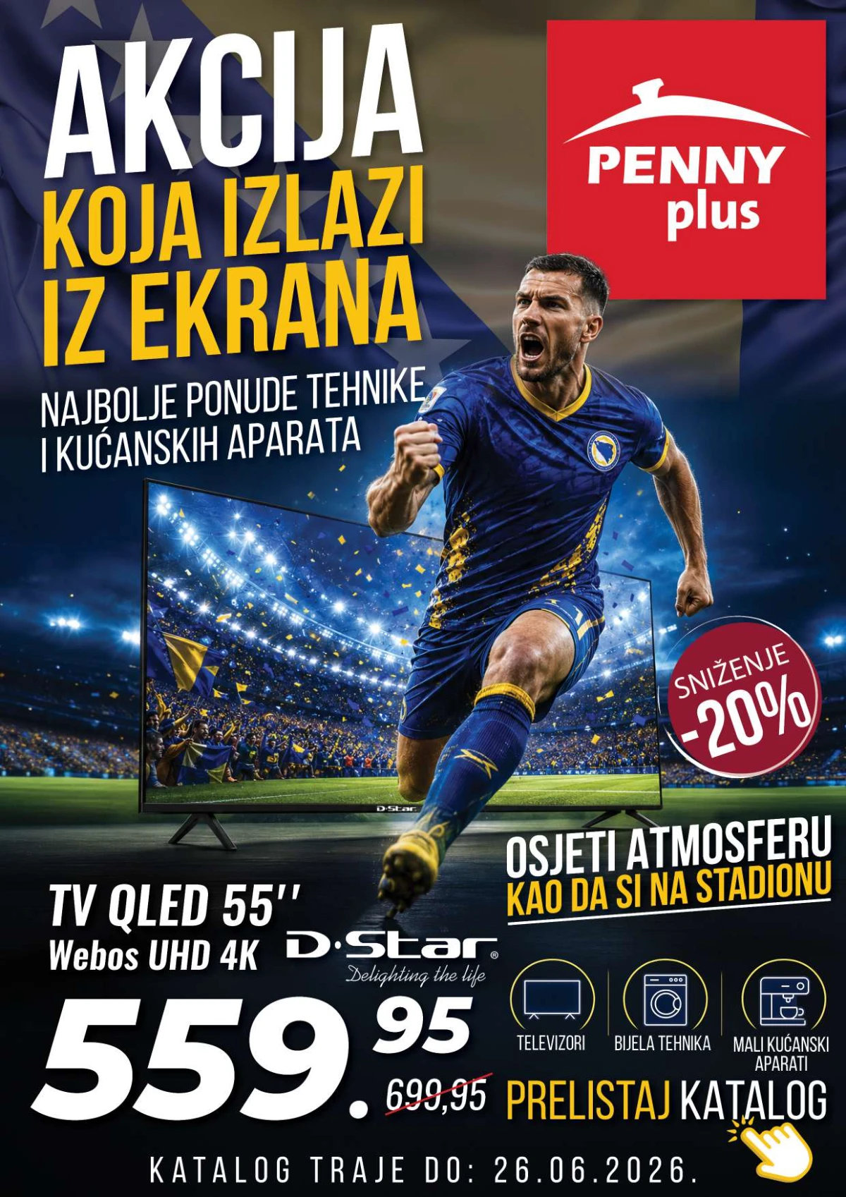 Penny Plus akcija do 30% popusta – televizori, bijela tehnika i kućanski aparati do 26.06.2026