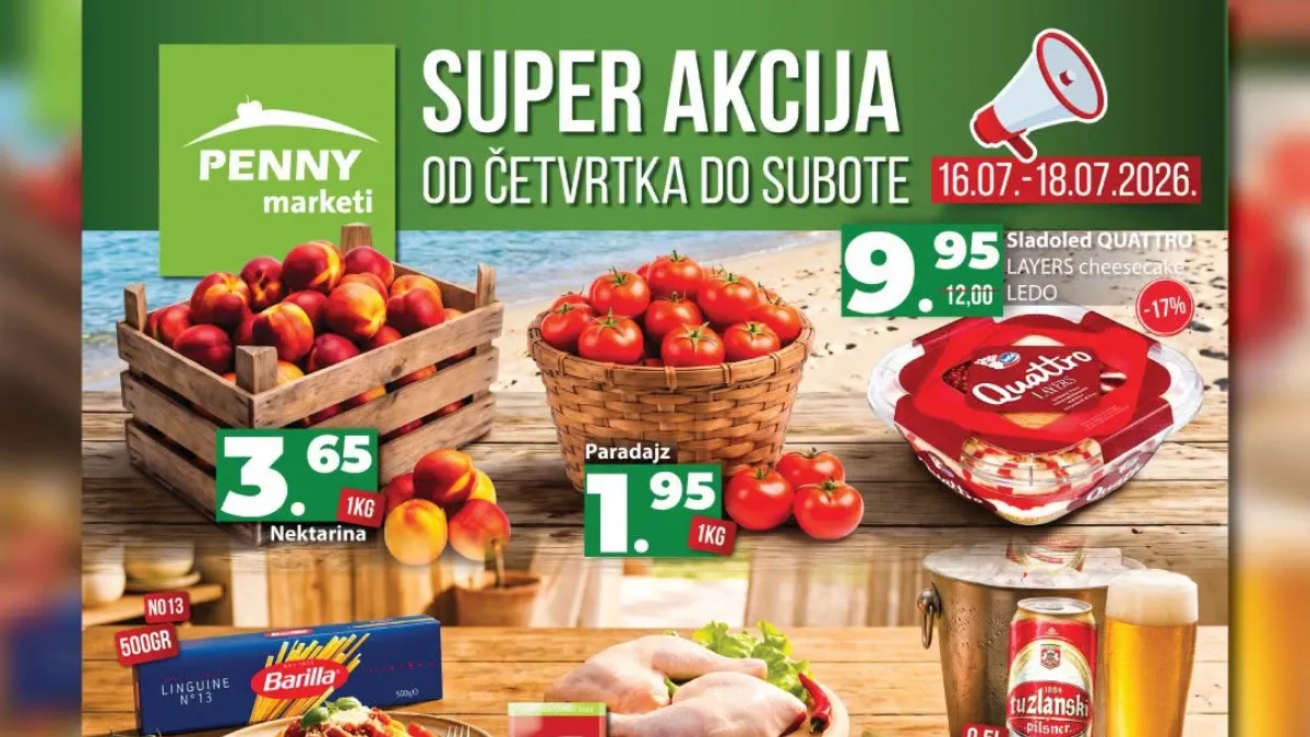 PENNY Market SUPER akcija 16.07. do 18.07.2026. – vikend ponuda sa popustima do 20%