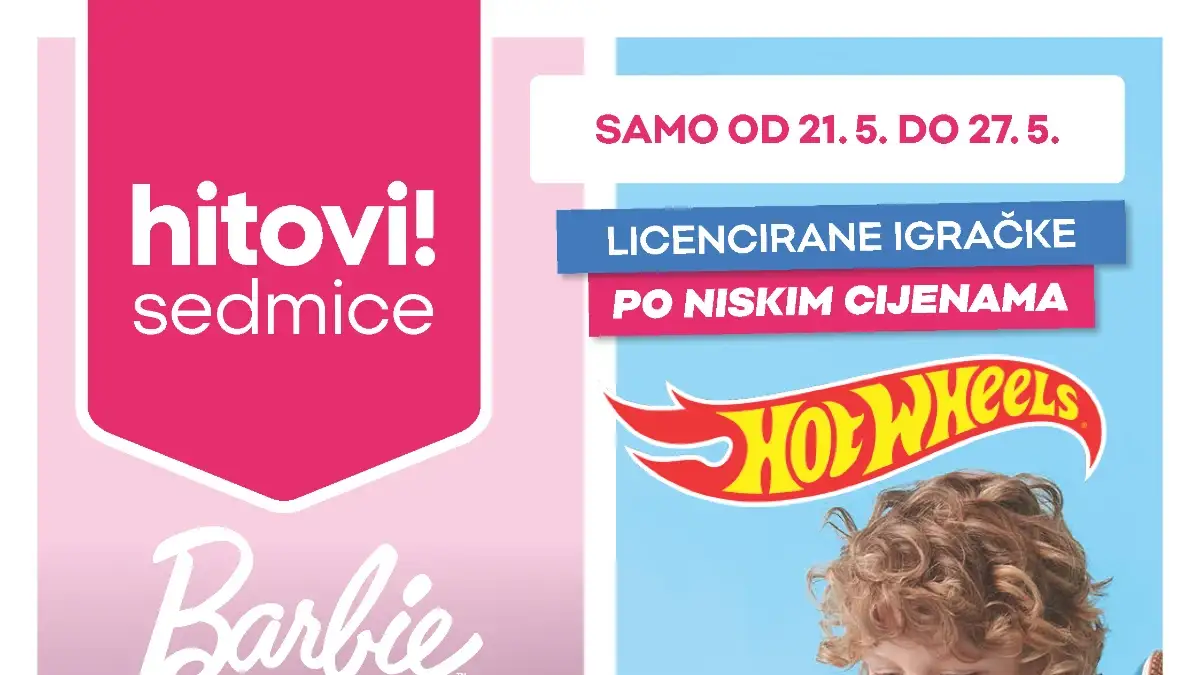 PEPCO Hitovi sedmice maj 2026 – Barbie, Hot Wheels, Stitch i Minecraft proizvodi od 5 KM