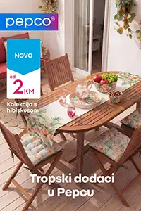 Pepco tropski dodaci hibiskus kolekcija od 2 KM zdjele čaše jastuci katalog 2026