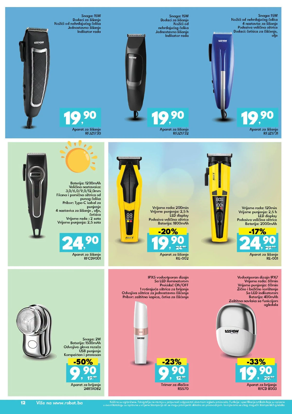Robot katalog strana 11 – fenovi za kosu i uređaji za njegu