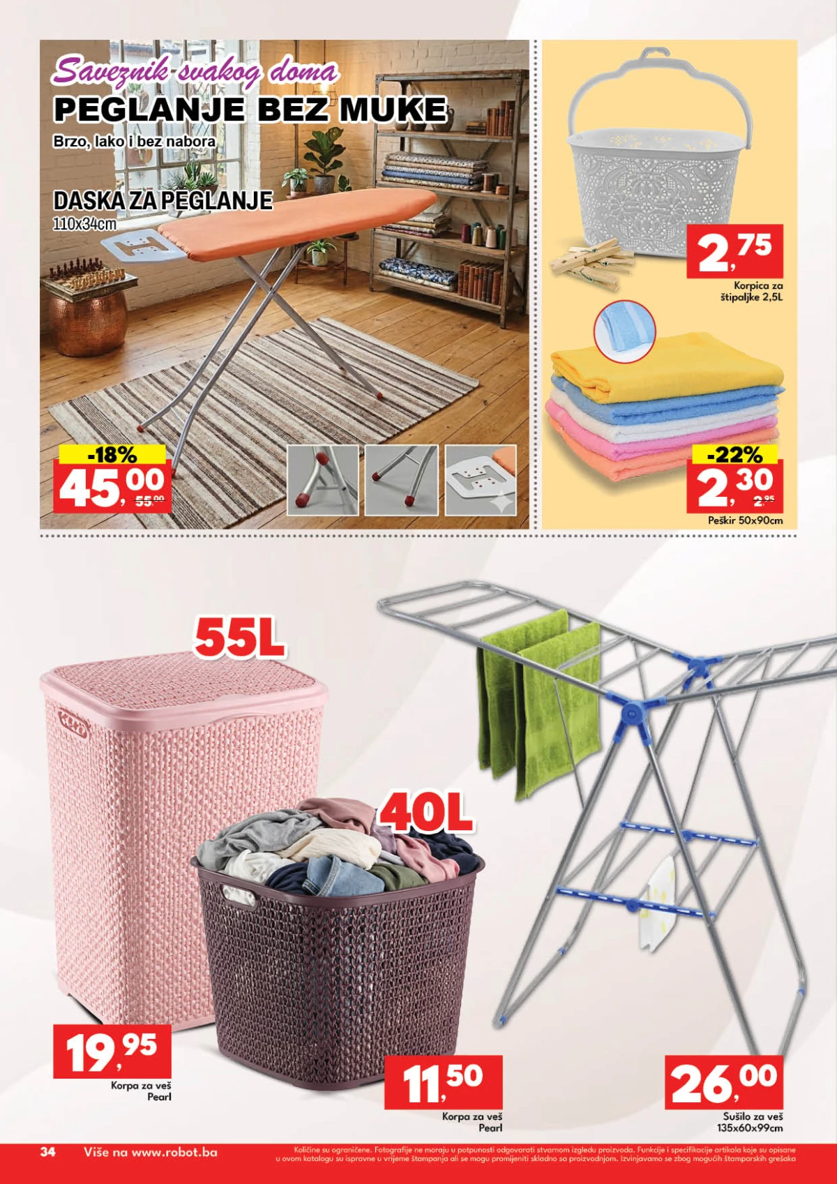 Robot katalog maj 2026 strana 34 sniženja prehrana piće hemija BiH