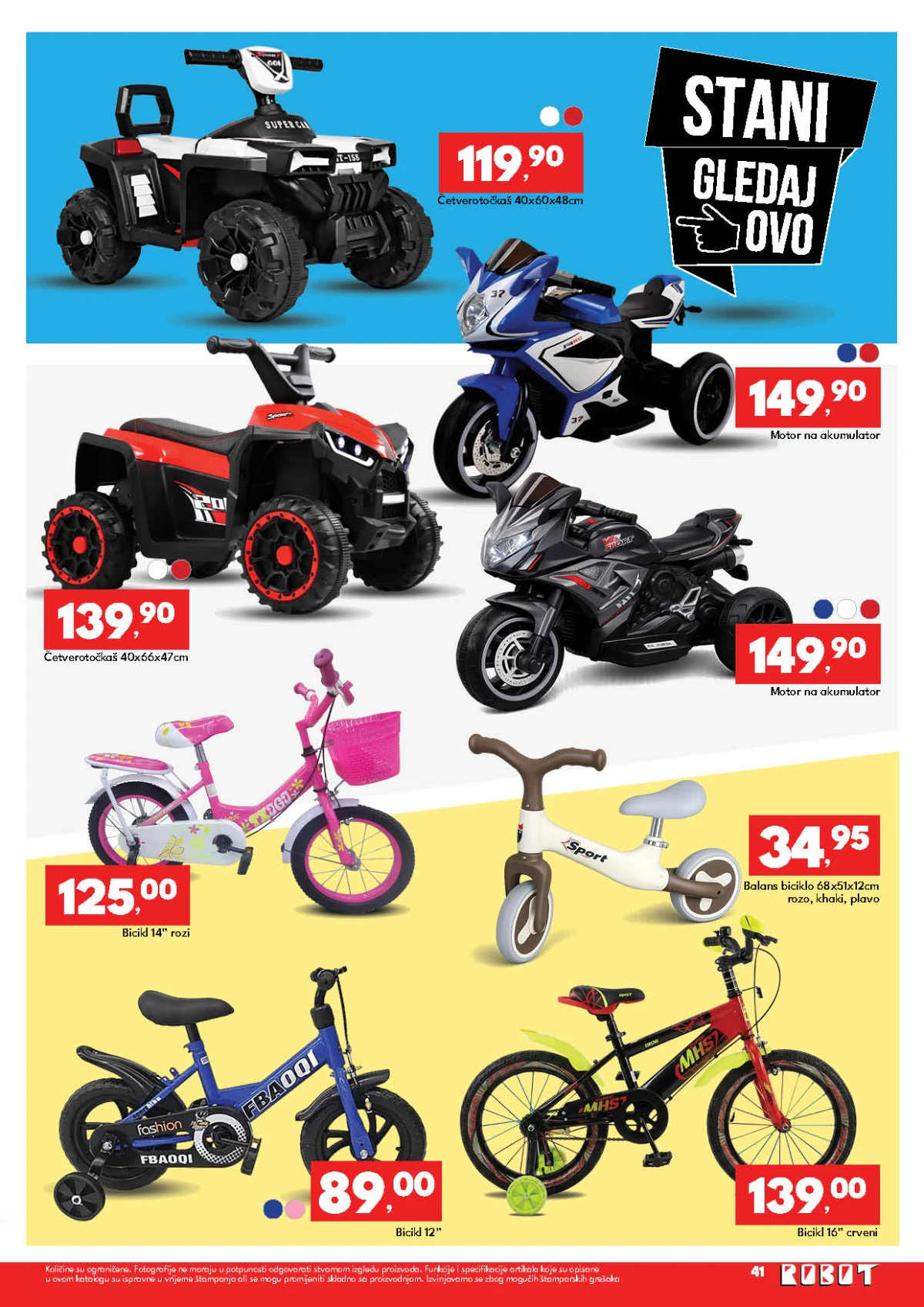 Robot katalog maj 2026 strana 41 sniženja prehrana piće hemija BiH
