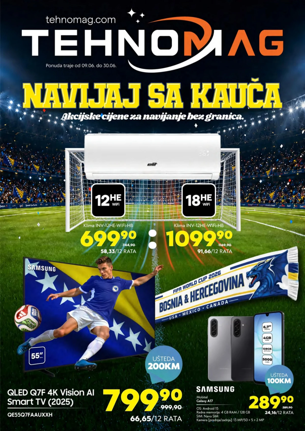 Tehnomag akcija do 50% popusta – Samsung TV, klima uređaji i Galaxy telefoni do 30.06.2026