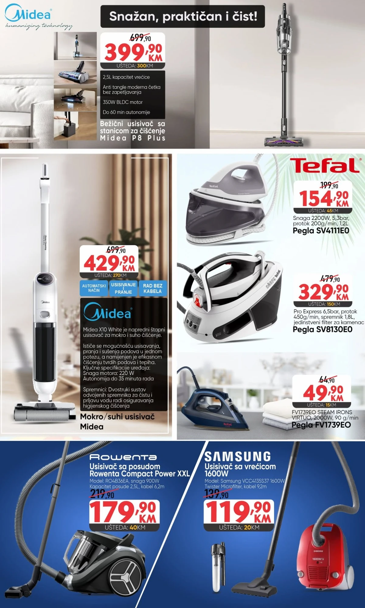 Mobilmedia katalog usisivači Midea Samsung Rowenta i Tefal na akciji