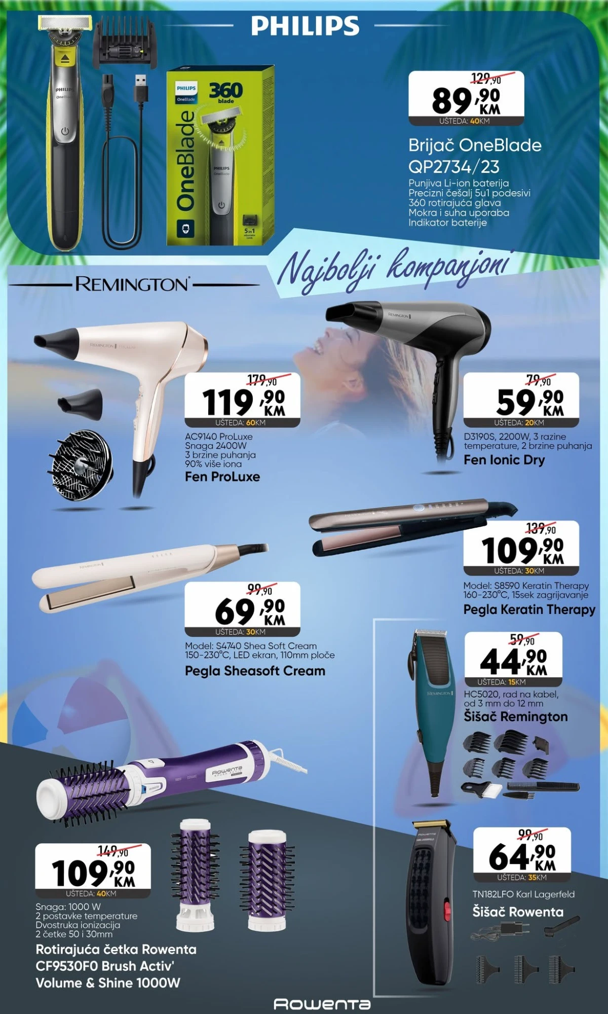 Mobilmedia katalog Philips OneBlade, Remington i Rowenta uređaji za njegu