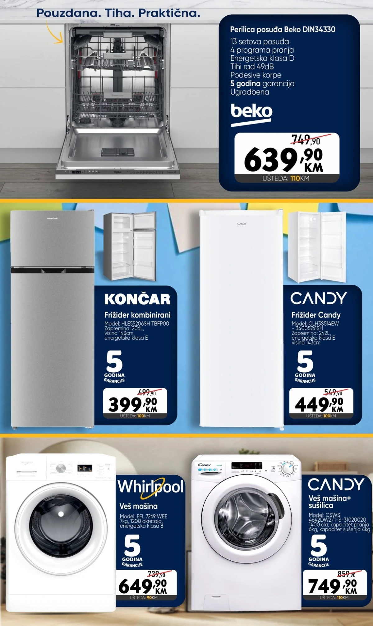 Mobilmedia katalog Beko perilice, Candy i Končar frižideri te Whirlpool veš mašine