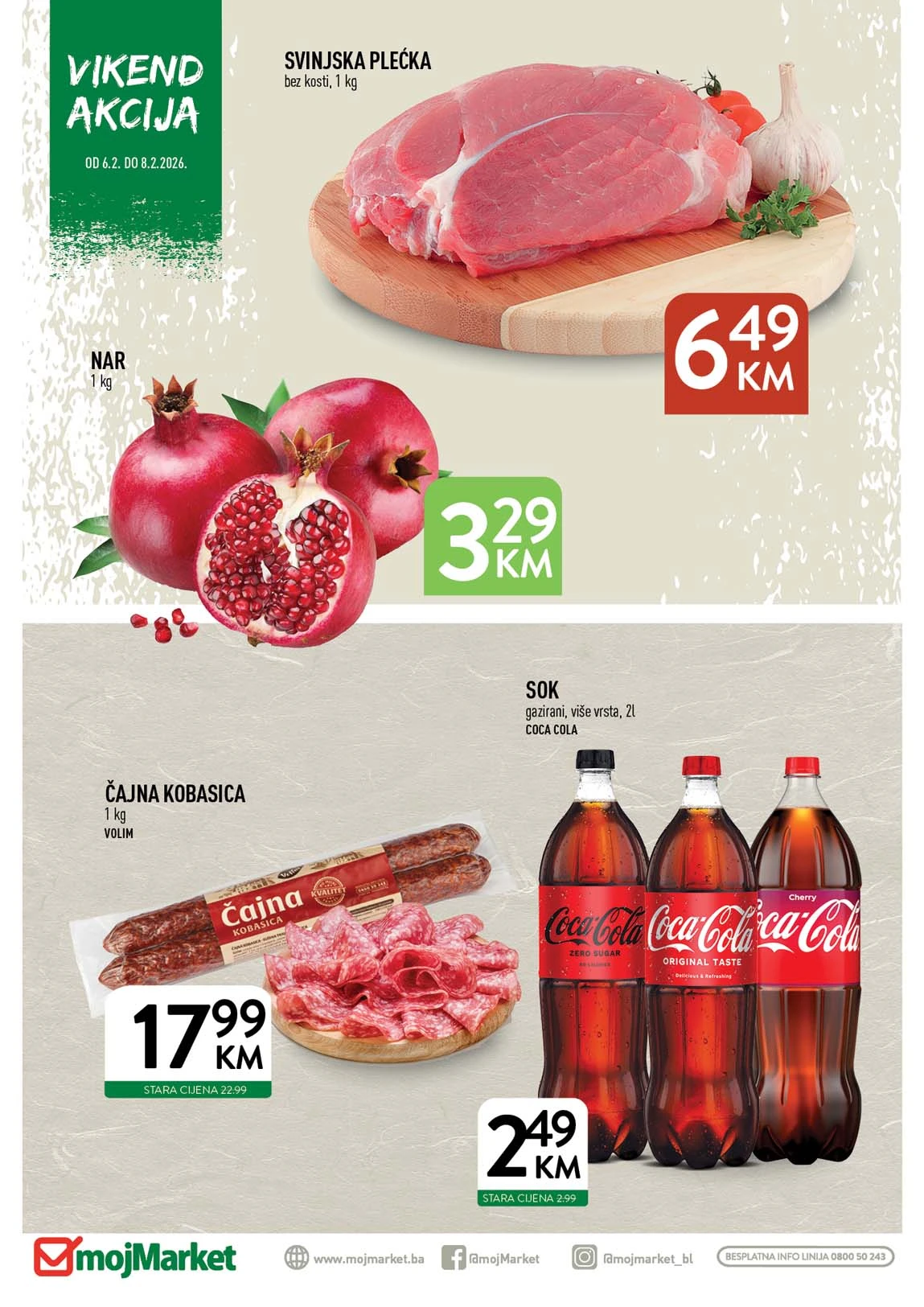 Moj Market vikend katalog sniženja do 08. februara 2026.
