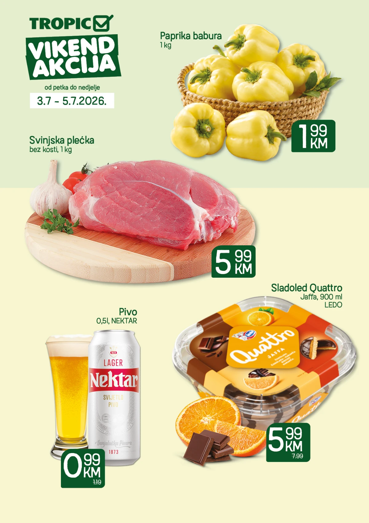 Tropic vikend akcija od 03. do 05.07.2026 – vikend ponuda uz popuste do 50%