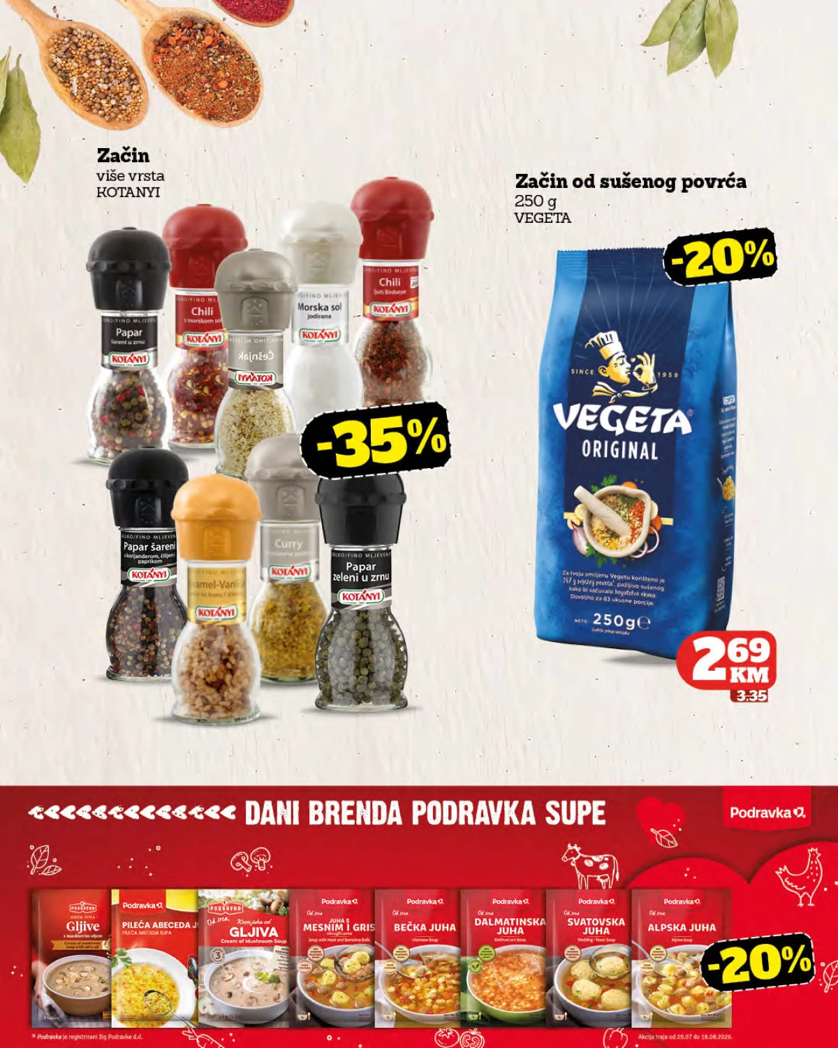 Moj Market katalog do 18.08.2026. – začini, Vegeta i Podravka supe na akciji | strana 2
