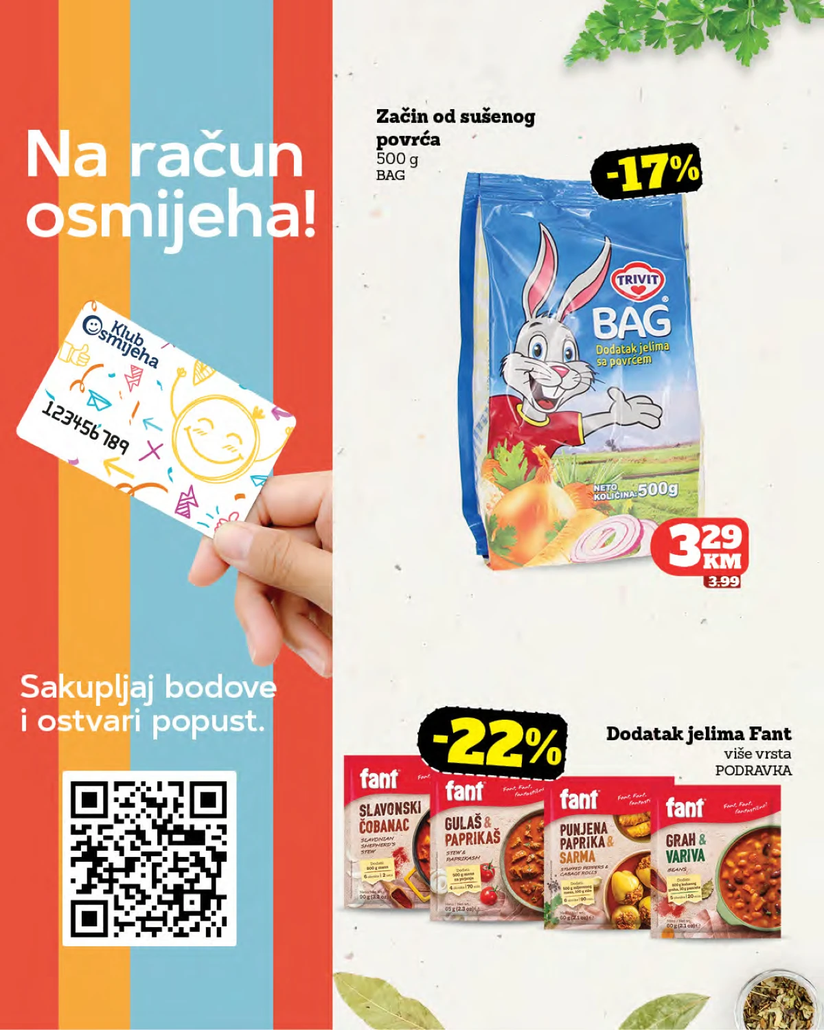 Moj Market katalog strana 2 – začini, dodaci jelima i Fant proizvodi na akciji