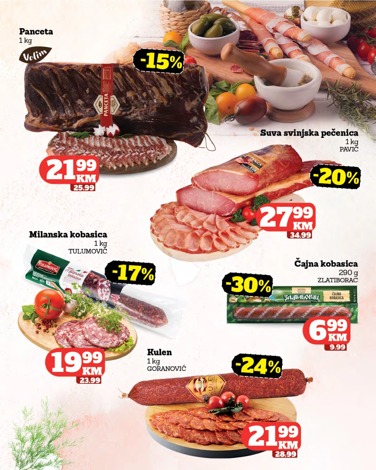 Moj Market katalog strana 5 – panceta, pečenica, kobasice i kulen