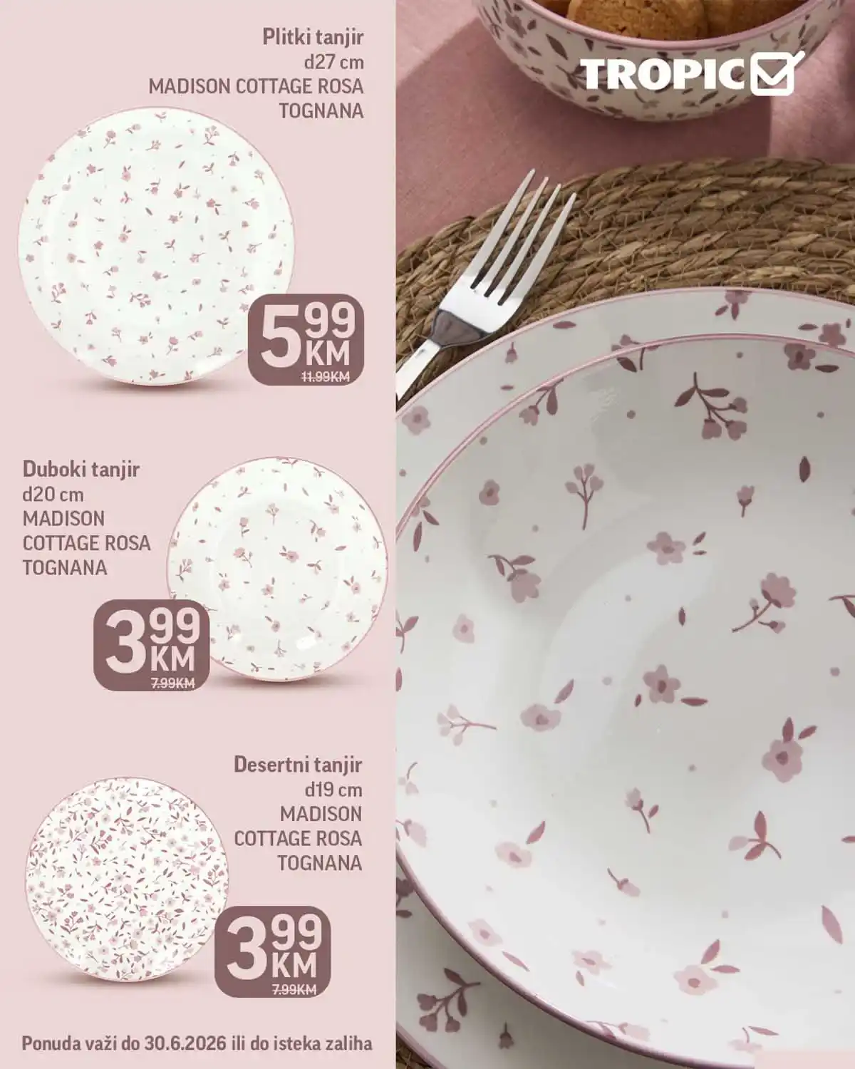 Tognana posuđe Tropic sniženje do 30.06.2026 šolje tanjiri