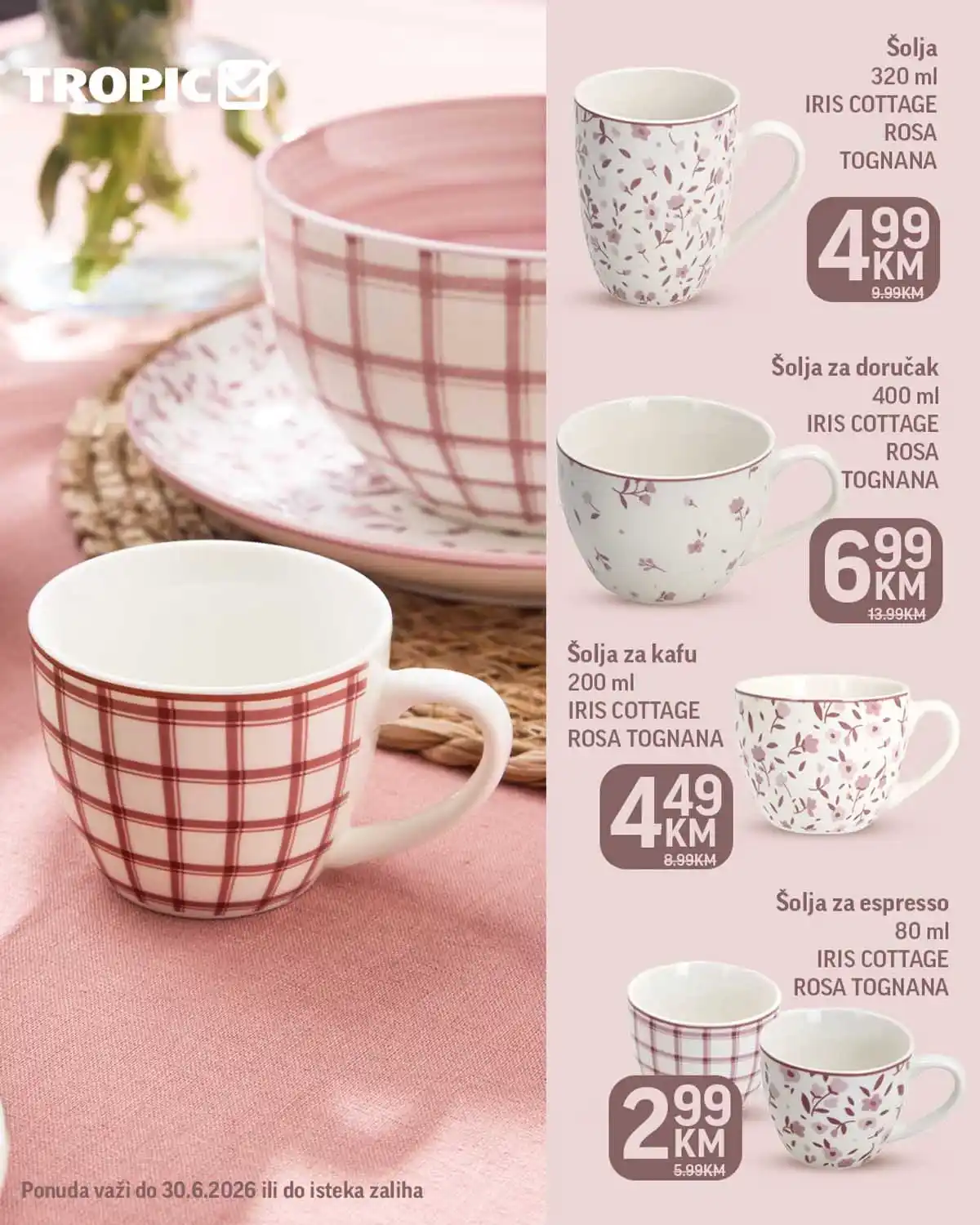 Tognana akcija Tropic posuđe sniženje do 30.06.2026