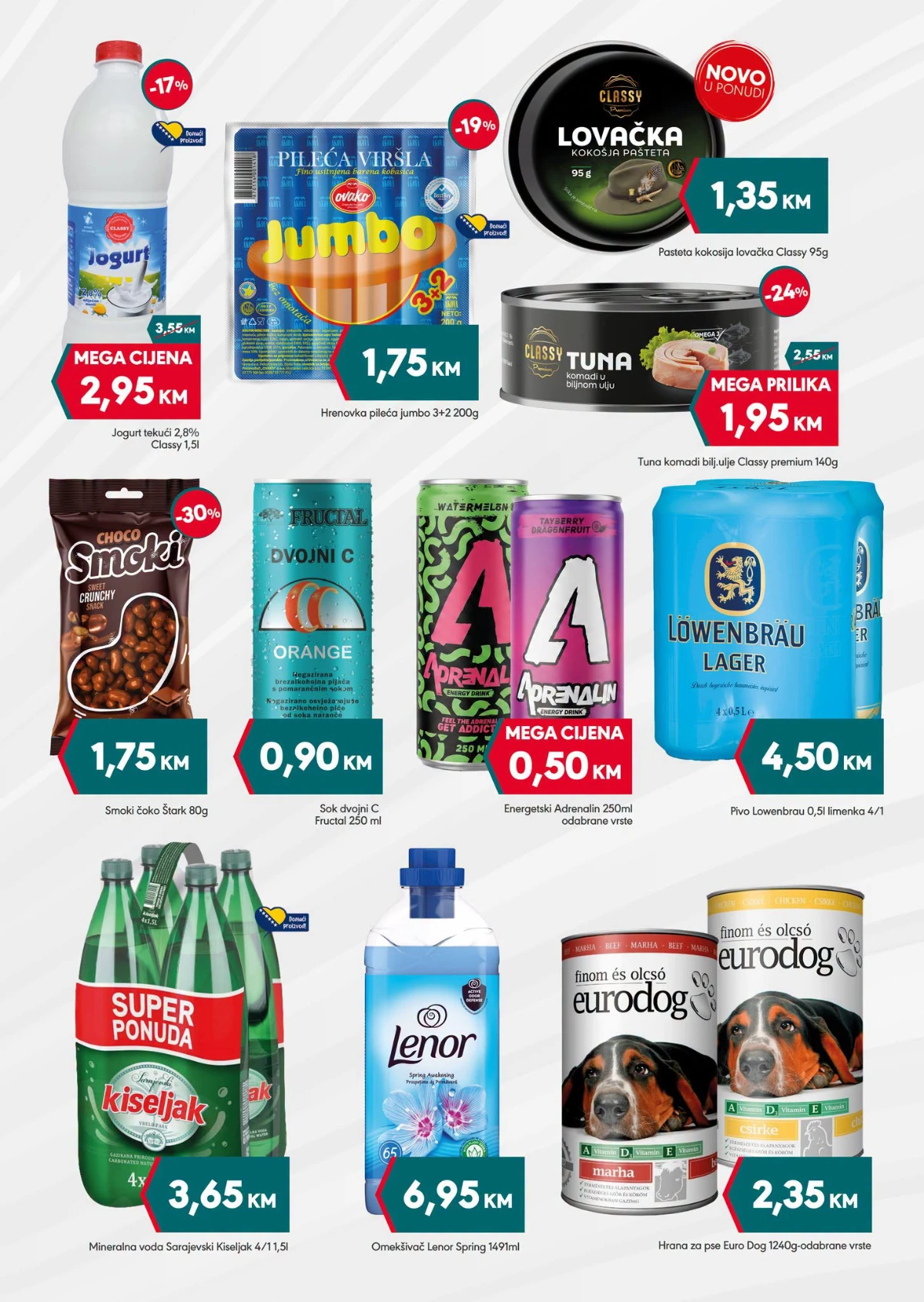 Mega Diskont Mega vikend akcija – jogurt, pašteta, tuna, pića i proizvodi za domaćinstvo na sniženju