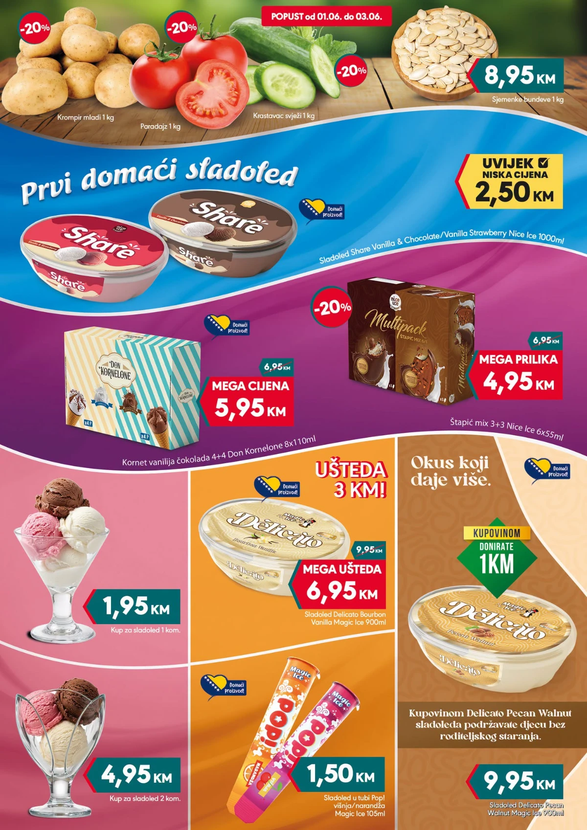 Mega Diskont katalog juni 2026 – sladoledi i zamrznuti proizvodi na akciji