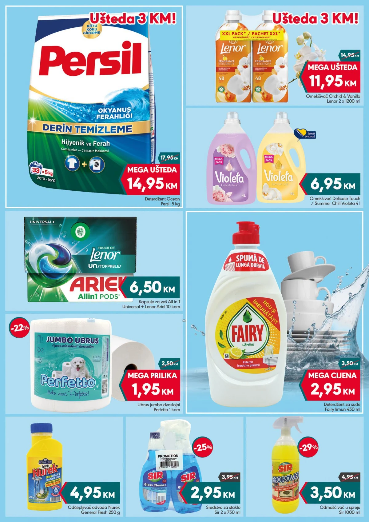 Mega Diskont katalog do 25.06.2026 – deterdženti, omekšivači i sredstva za čišćenje